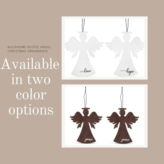 Rustic Angel Christmas Ornaments (Set of 2) - 2angels