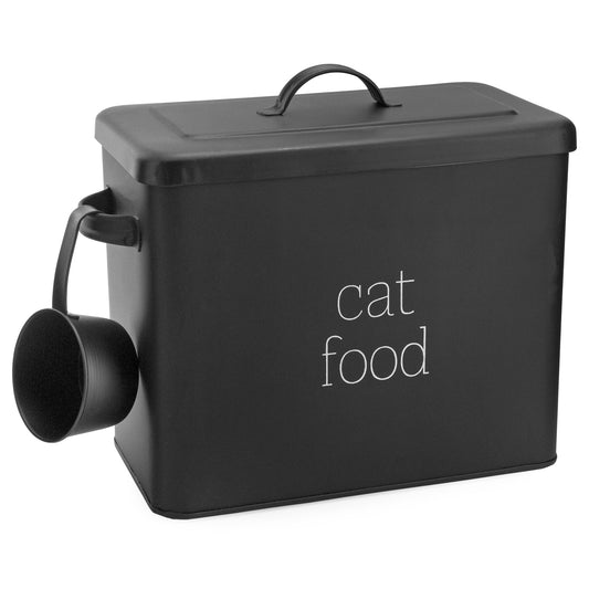 Farmhouse Cat Food Container (Black, Case of 6) - SH_2393_CASE