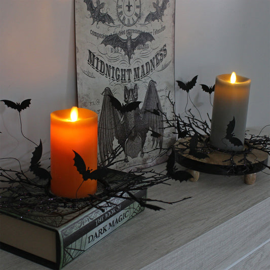 Halloween Bat Candle Wreaths (2-Pack) - t4622672W-C10ah1