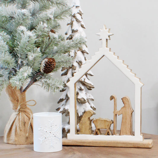 Wood Enamel Nativity Scene - sh2554ah1