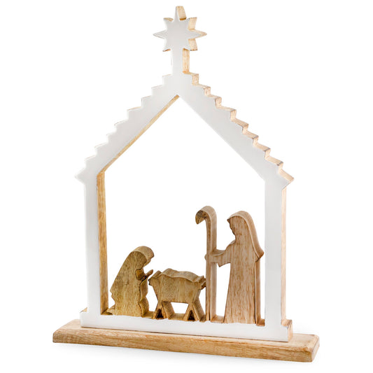 Wood Enamel Nativity Scene - sh2554ah1