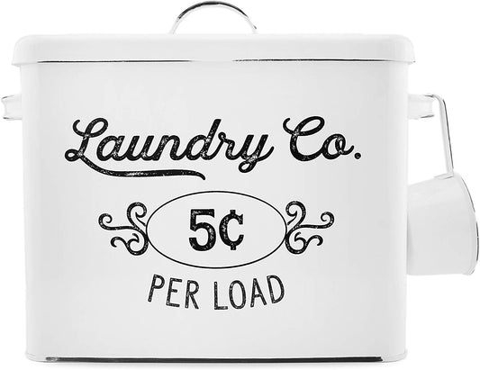 Farmhouse Laundry Powder Container (White, Case of 6) - SH_1368_CASE