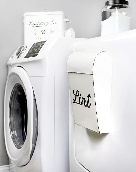 Farmhouse Enamelware Lint Holder Bin (White, Case of 20) - SH_1372_CASE