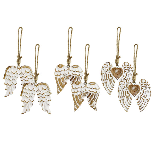 Angel Wing Wooden Ornaments (Case of 144) - SH_1548_CASE