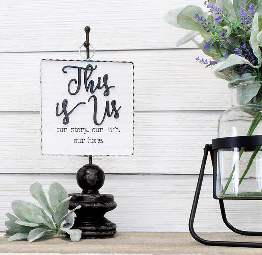 Rustic This is Us Sign, Wall or Freestanding Farmhouse Sign (Case of 12) - SH_1665_CASE