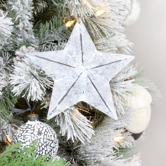 Rustic Galvanized Star Ornaments (7.5 Inch, Case of 8) - SH_1677_CASE