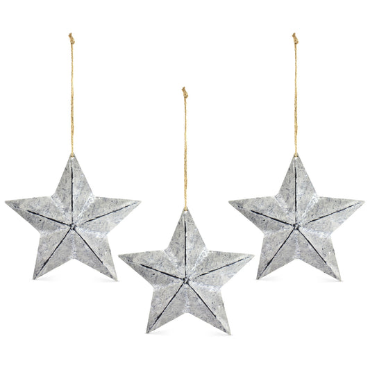 Rustic Galvanized Star Ornaments (7.5 Inch, Case of 8) - SH_1677_CASE