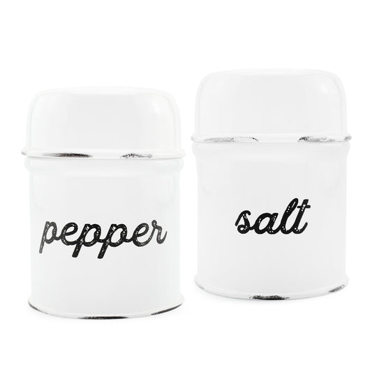 Farmhouse Salt and Pepper Shaker Set (White) - sh1609ah1SALT