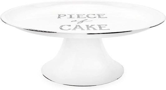 Rustic White Enamel Cake Stand - sh1611ah1rmd