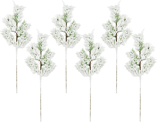 Flocked Evergreen Greenery Picks (Case of 60) - SH_1764_CASE