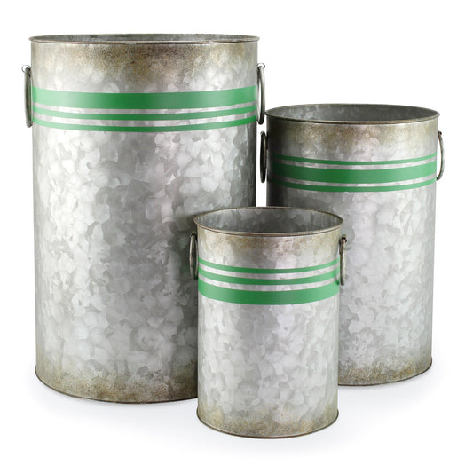 Galvanized Greenery Buckets (Case of 4 Sets) - SH_1823_CASE