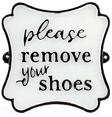 Cast Iron Sign: Please Remove Your Shoes - sh1804ah1Shoes