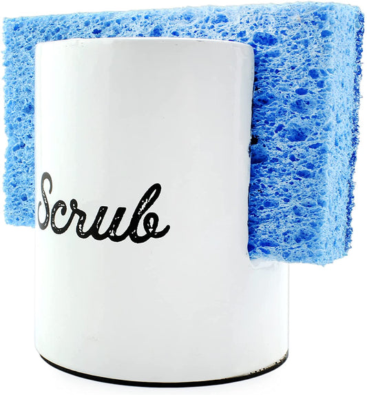 White Enamel Sponge Holder (Case of 12) - SH_1707_CASE