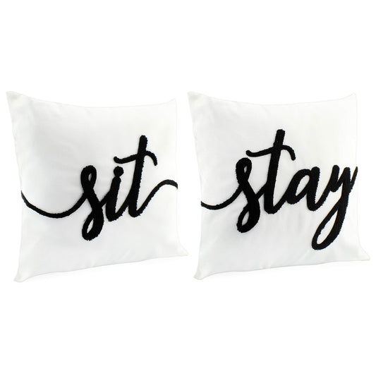 Throw Pillow Covers: Sit and Stay (16-Inch, Case of 50) - SH_1894_CASE