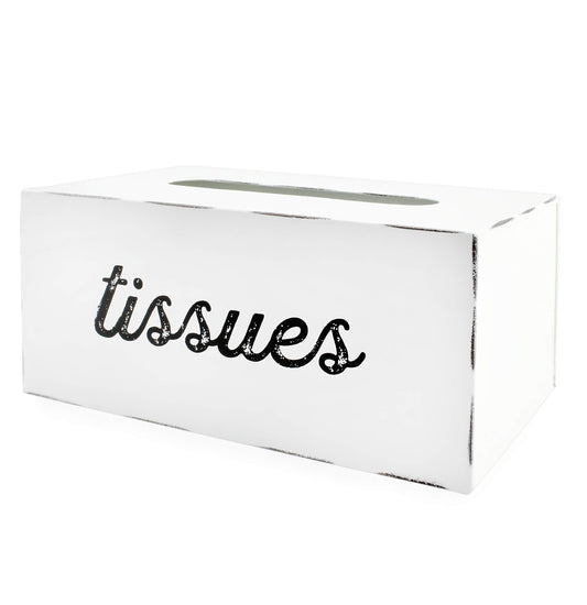 Enamelware Rectangular Tissue Box (White, Case of 24) - SH_1899_CASE