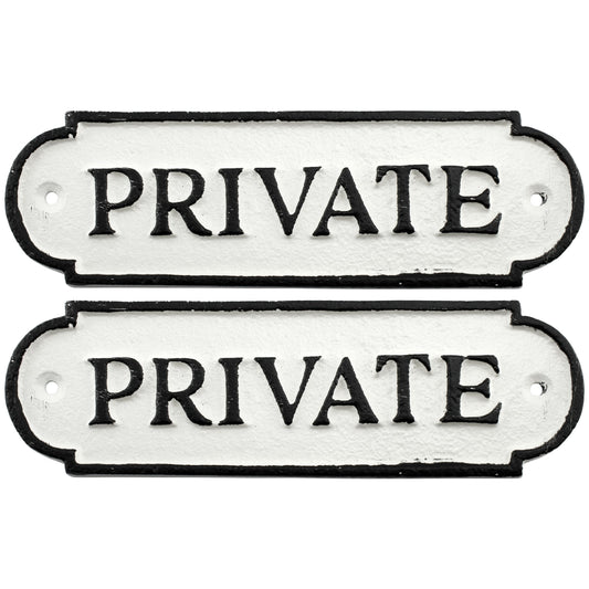 Cast Iron Private Signs (Case of 48) - SH_1846_CASE