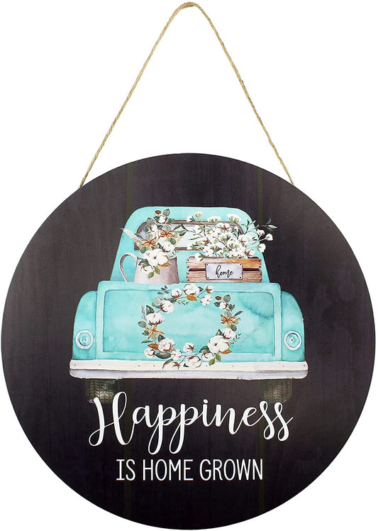 Happiness is Home Grown Rustic Door Sign - sh1918ah1Happi