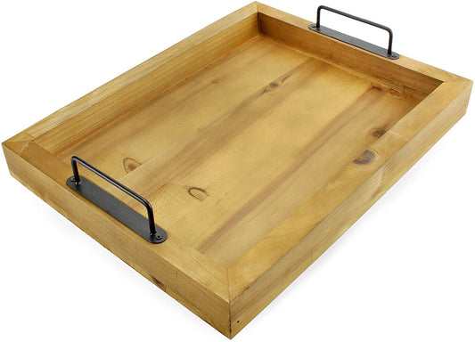 Rustic Brown Wood Serving Tray (Case of 6) - SH_1940_CASE