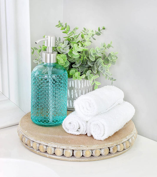 Hobnail Glass Soap Dispenser (Green, 3-Pack, Case of 48) - SH_1956_CASE