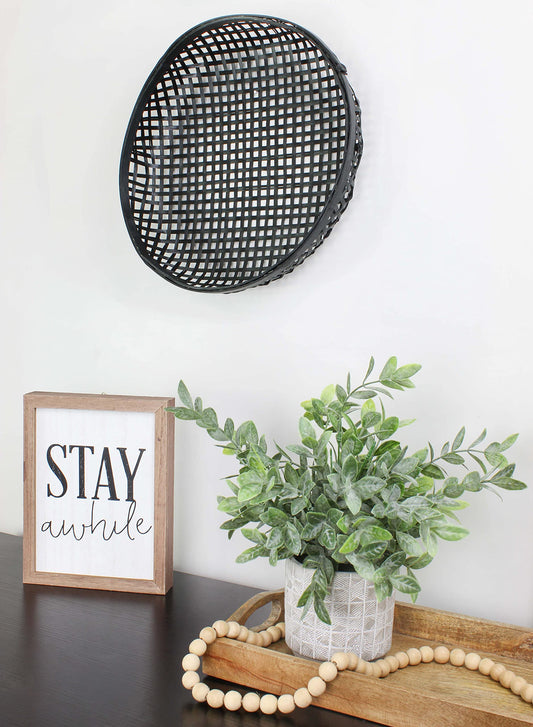 Black Boho Wall Baskets (2-Pack) - sh1966ah1