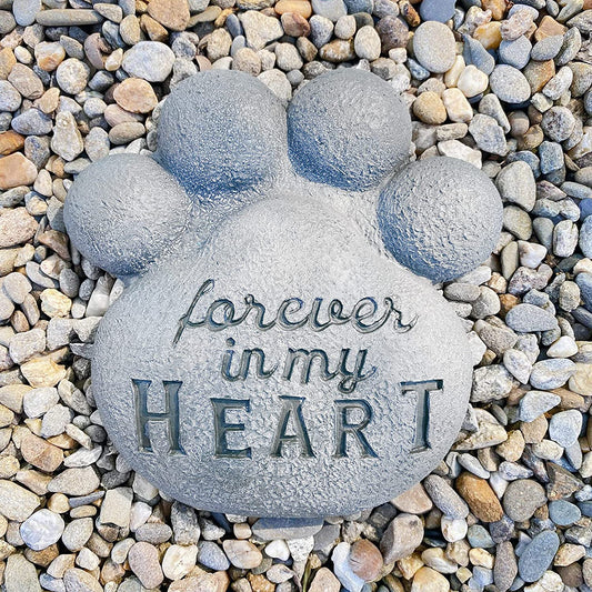 Dog Pawprint Memorial Stone - sh1963ah1PAW