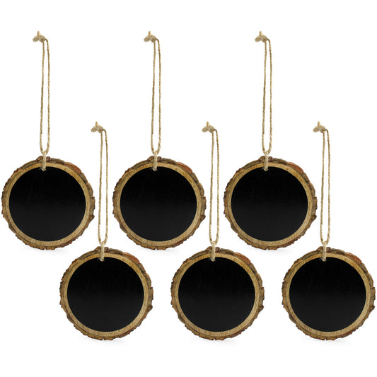 Wood Slice Chalkboard Ornaments (6-Pack) - sh1980ah1Chalk
