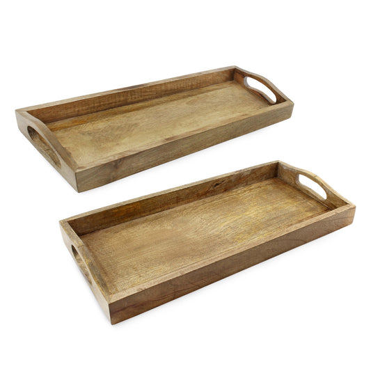 Rustic Wood Serving Trays (Case of 12 Sets) - SH_1939_CASE