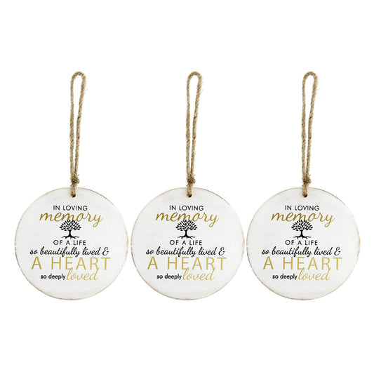 Round Memorial Christmas Ornaments (3-Pack) - sh1993ah1Memory