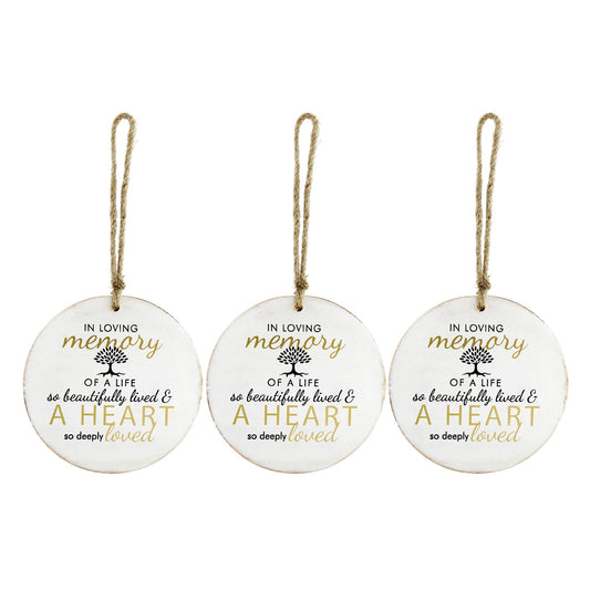Round Memorial Christmas Ornaments (Case of 72) - SH_1993_CASE