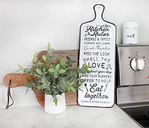 Kitchen Rules Rustic Metal Sign - sh1985ah1