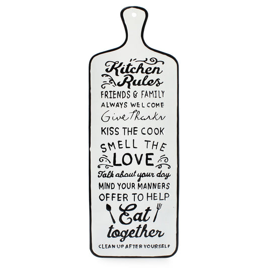 Kitchen Rules Rustic Metal Sign - sh1985ah1