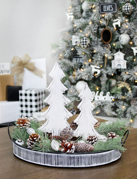Wooden Christmas Trees ( White, Case of 24 Sets) - SH_2012_CASE