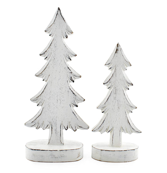 Wooden Christmas Trees ( White, Case of 24 Sets) - SH_2012_CASE
