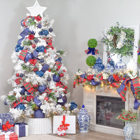 Rustic White Tin Ornaments (Set of 4 Houses, White) - sh2037ah1House