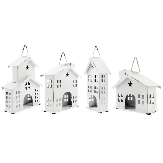 Rustic White Tin Ornaments (Case of 9 Sets) - SH_2037_CASE