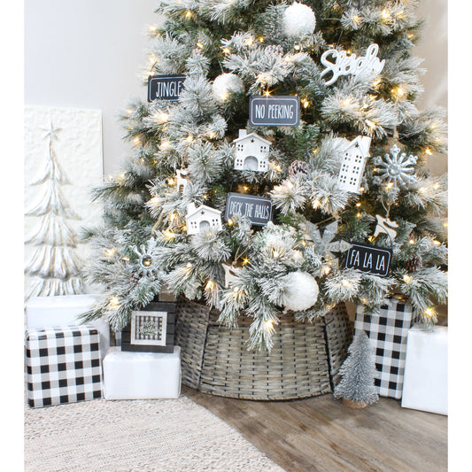Wicker Christmas Tree Collar (Gray, 29-Inch, Case of 8) - SH_2051_CASE