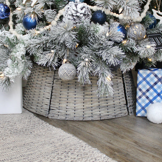 Wicker Christmas Tree Collar (Gray, 29-Inch, Case of 8) - SH_2051_CASE