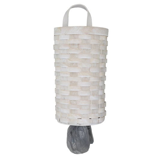 Wicker Grocery Bag Holder (Whitewashed) - sh2084ah1