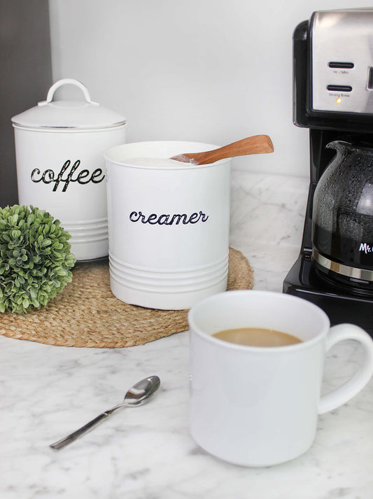 Enamelware White Creamer Canister (Case of 12) - SH_2071_CASE