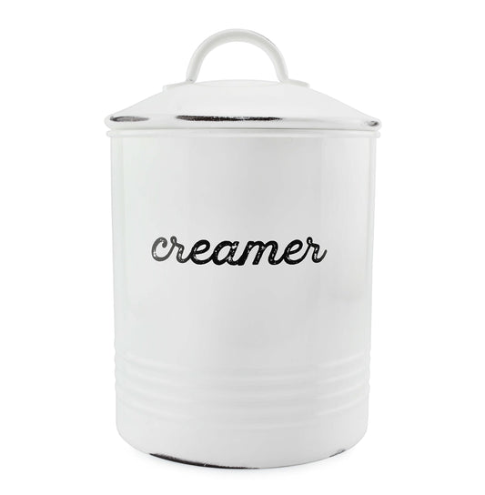 Enamelware White Creamer Canister (Case of 12) - SH_2071_CASE