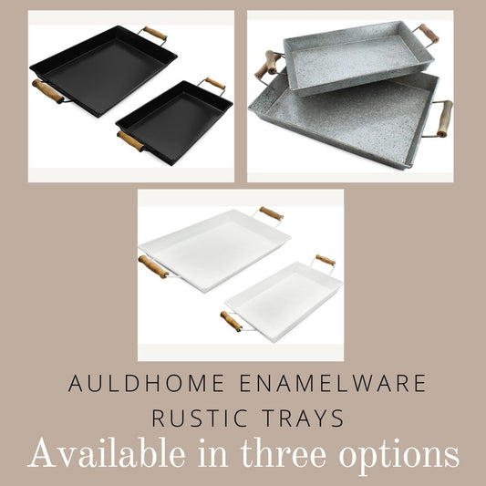 Rustic Metal Trays (Set of 2, Small & Medium) - Var2Trays