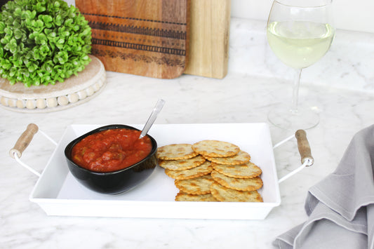 Enamelware Rustic Trays (Small & Medium, White, Case of 12) - SH_2115_CASE