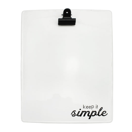 Rustic White Metal Clipboard - sh2093ah1