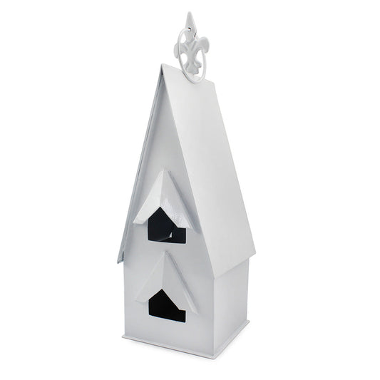 White Enamel Coated Decorative Birdhouse - sh2124ah1