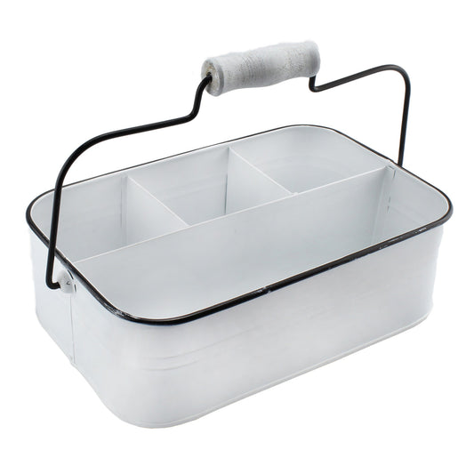 Large White Rustic Caddy (Case of 8) - SH_2119_CASE