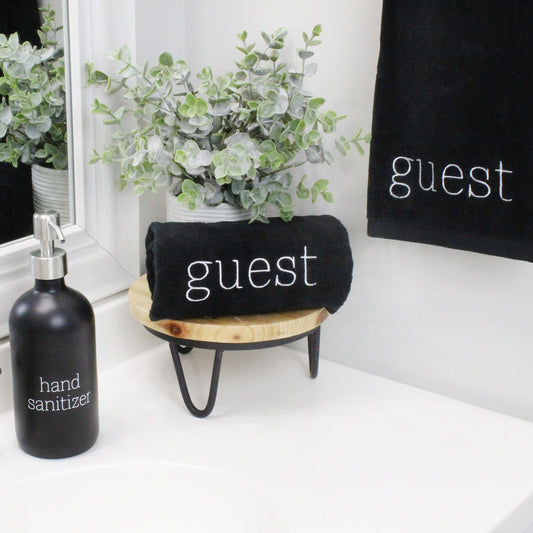 Guest Towels (Black, Case of 168) - SH_2138_CASE