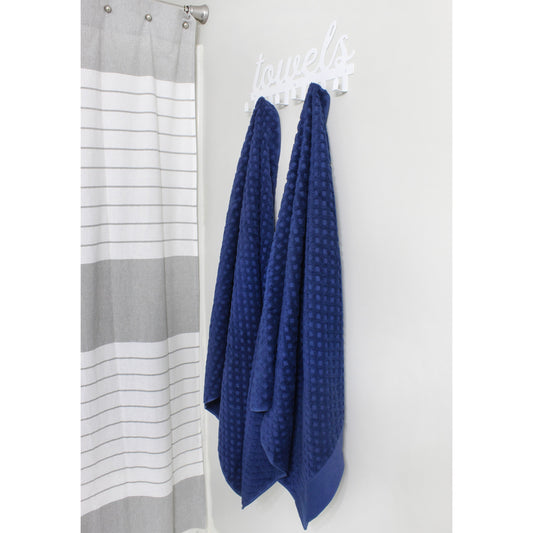White Towel Hanger w/6 Hooks - sh2136ah1