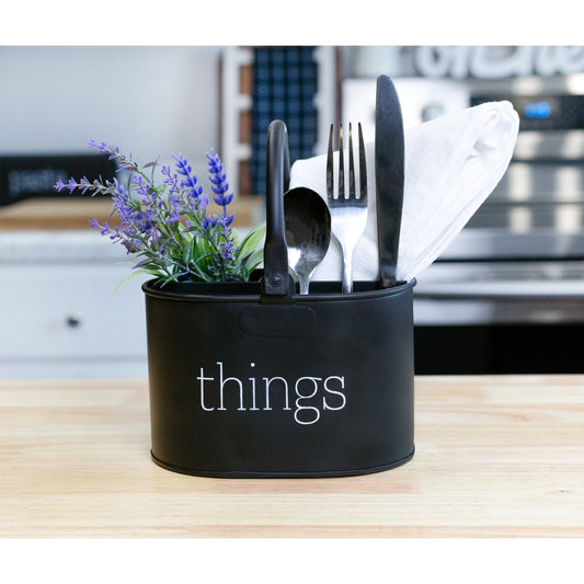 Contemporary Black Enamelware Things Caddy (Case of 24) - SH_2146_CASE