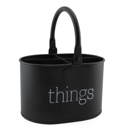 Contemporary Black Enamelware Things Caddy - sh2146ah1