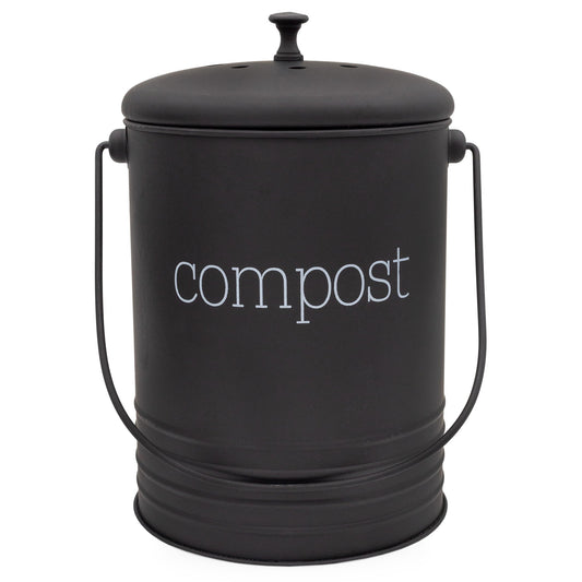 Black Enamelware Compost Bin (Case of 4) - SH_2173_CASE